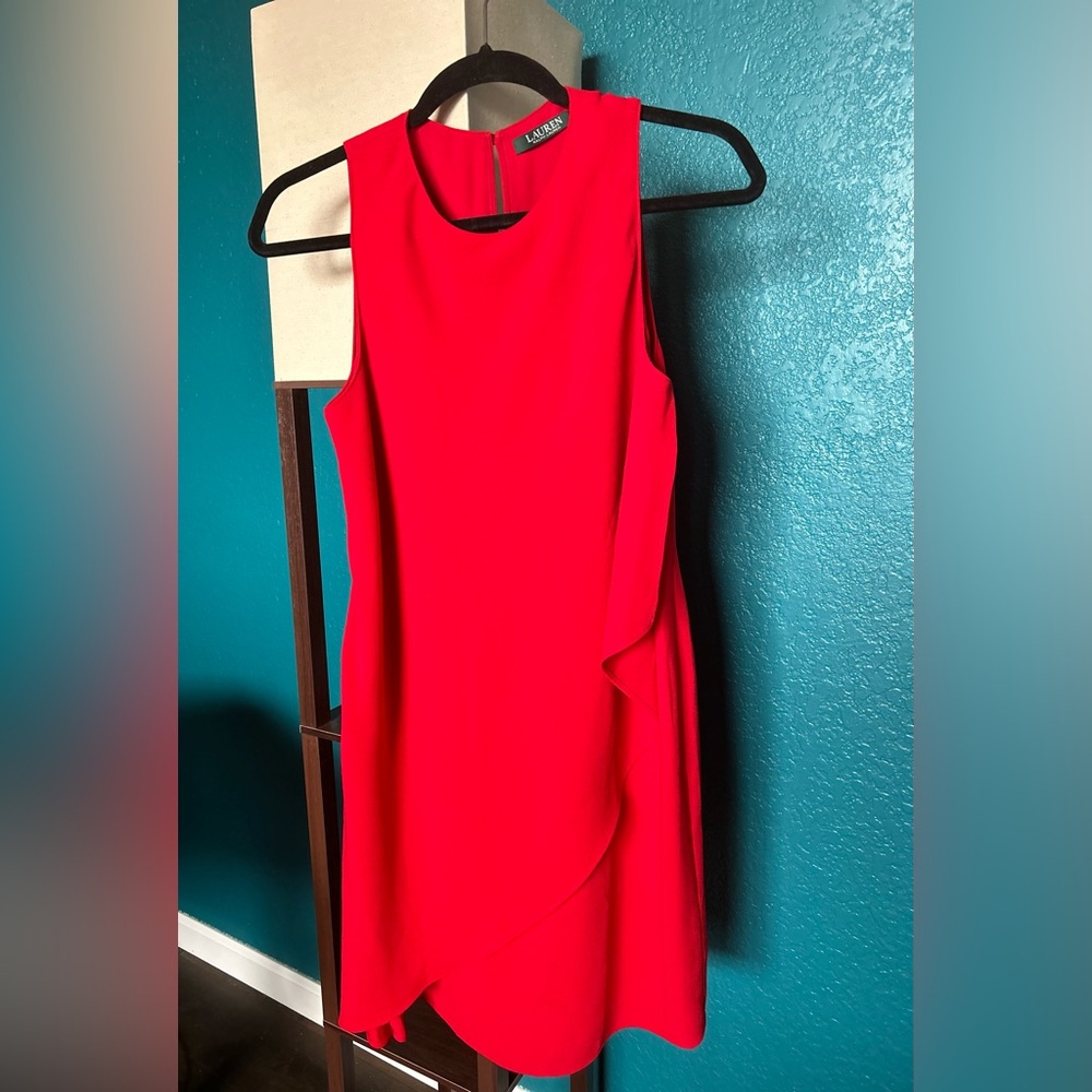 Ralph Lauren Red Sleeveless Shift Dress